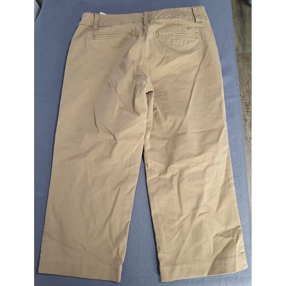 Tommy Hilfiger Womens SZ 8 Cropped Capri Tan Khaki Pants y2K preppy - Picture 2 of 10